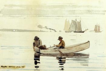 Winslow Homer : Boys Fishing Gloucester Harbor
